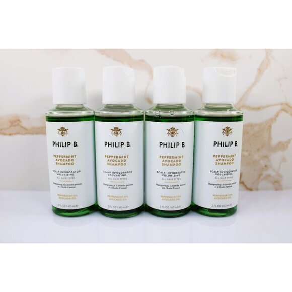 Philip B Peppermint Avocado Scalp Invigorator Volumizing Shampoo 2ml bottles X4 - Picture 4 of 6